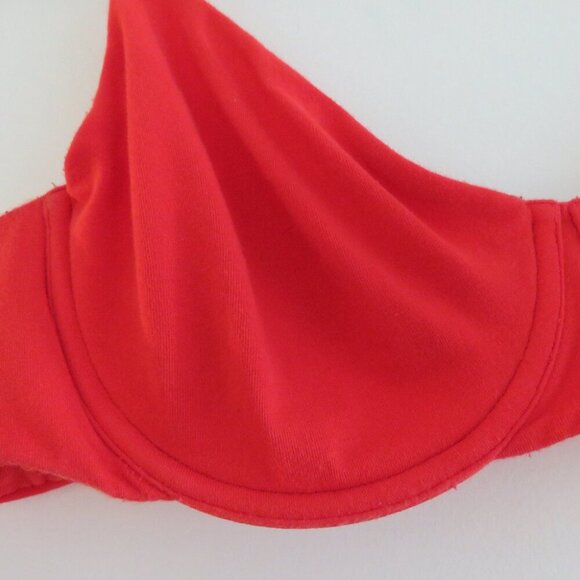 SKIMS Cotton Jersey T Shirt Bra in Ruby Red Underwired - Size 44B - Picture 4 of 14